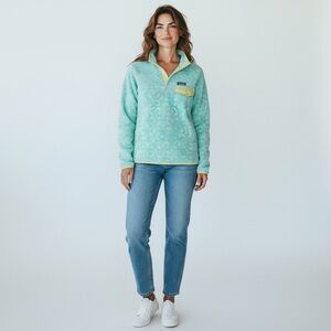 Patagonia Synchilla Blue Fleece with Yellow Accents